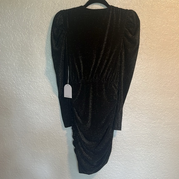 NWT Song of Style Revolve Wren Metallic Mini Dress in Black Sparkle XXS - Picture 8 of 8
